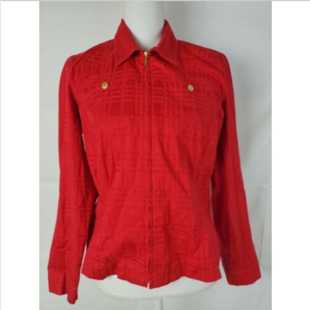 Christopher Banks Sz Small Red Zipper jacket